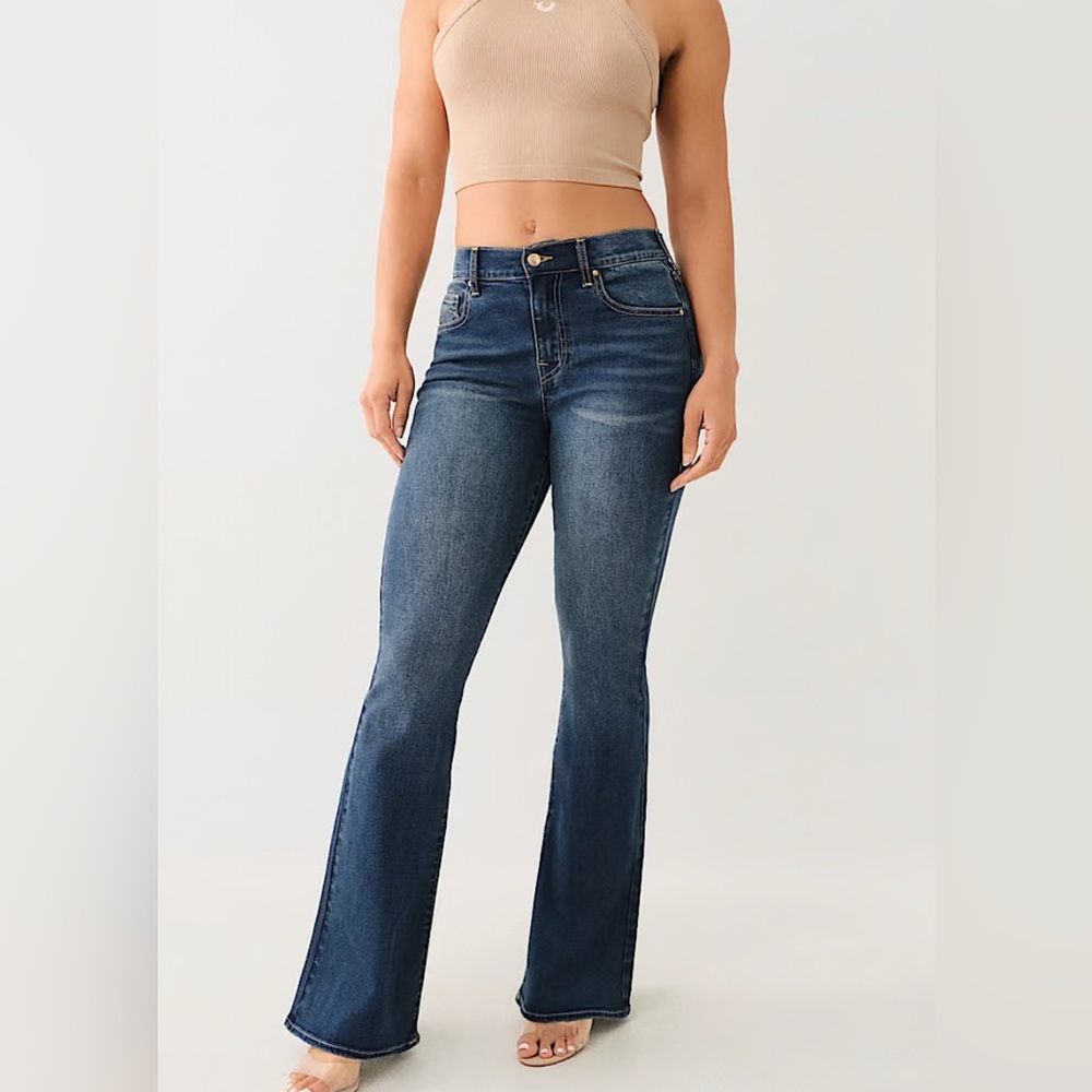 True Religion Blue Flare Jeans. Style 600054